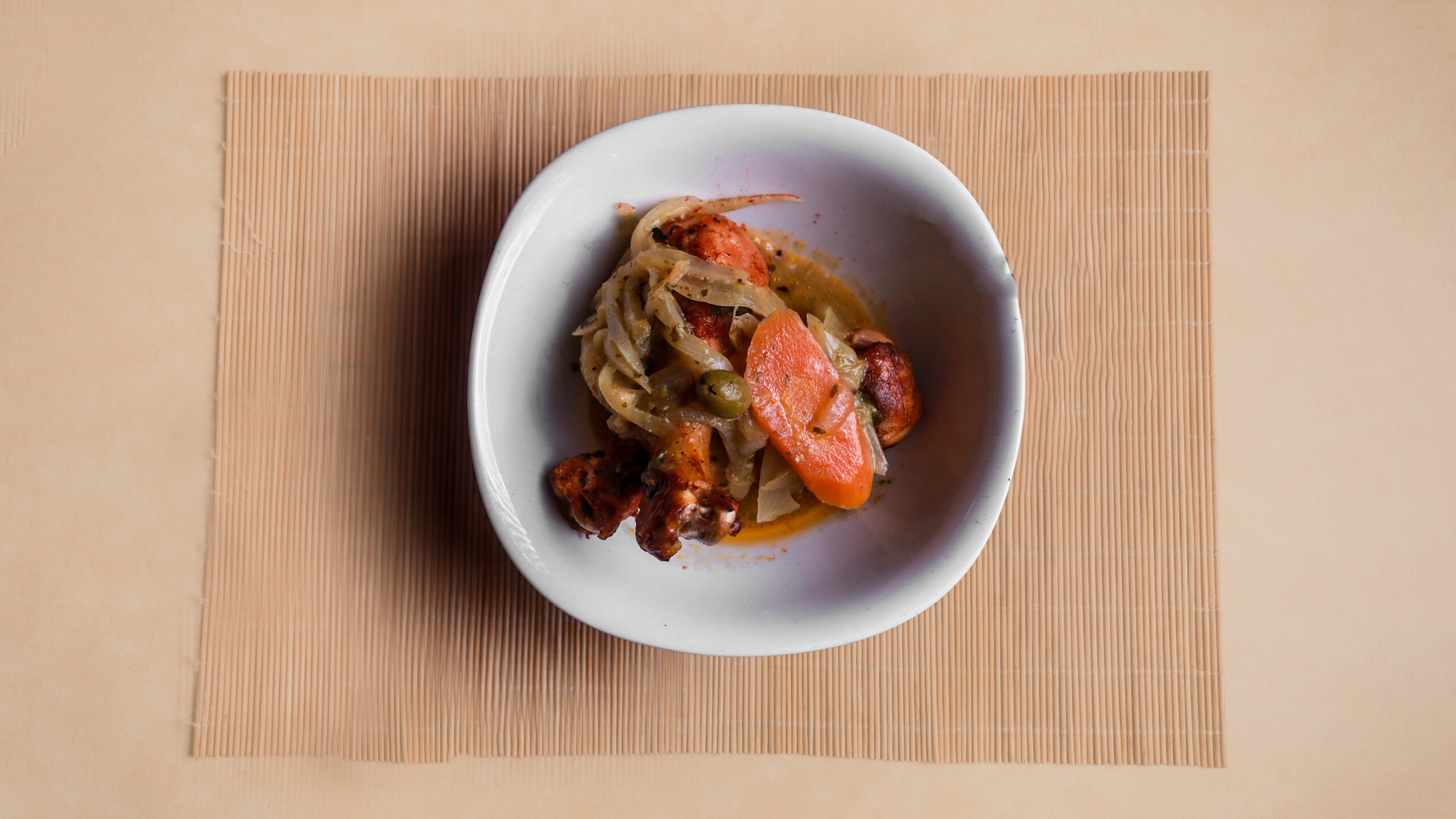 Yassa Chicken - Chicken sautéed with onions and lemon, Dijon mustard sauce